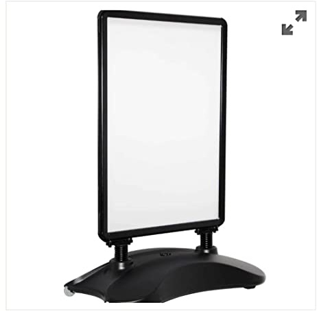 A1 Black Waterbase Pavement Forecourt Sign