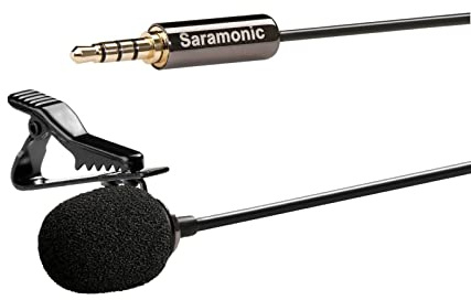 Saramonic international lavalier-réversible-clip-on omnidirectional microphone à condensateur pour apple iPhone/iPad/iPod touch/android/windows mobile