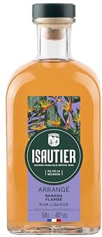 Isautier - Rhum Arrangé Banane Flambée - Ile de la Réunion - 40° (1 x 0,5L)