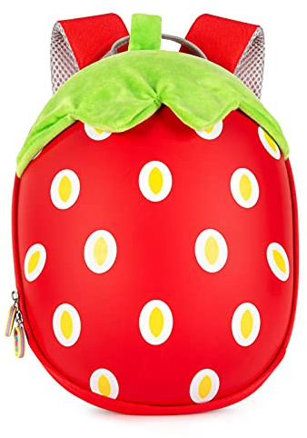 boppi Tiny Trekker Kinder‑Rucksack für Reisen & Kindergarten | 4‑Liter Rucksack für Kleinkinder & Vorschulkinder | Erdbeere