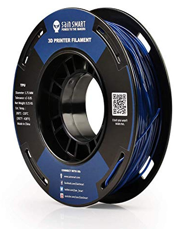 SainSmart flexibles TPU 3D-Druck-Filament, 1,75 mm, 250 g, Maßgenauigkeit +/- 0,05 mm, Galaxy Blue