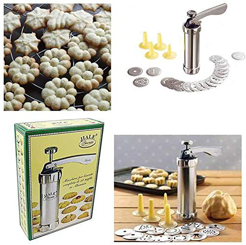 New Designs Biscuit Cookie Making Maker Pump Press Machine 20 Pcs Cookie Press Kit for DIY Biscuit Maker