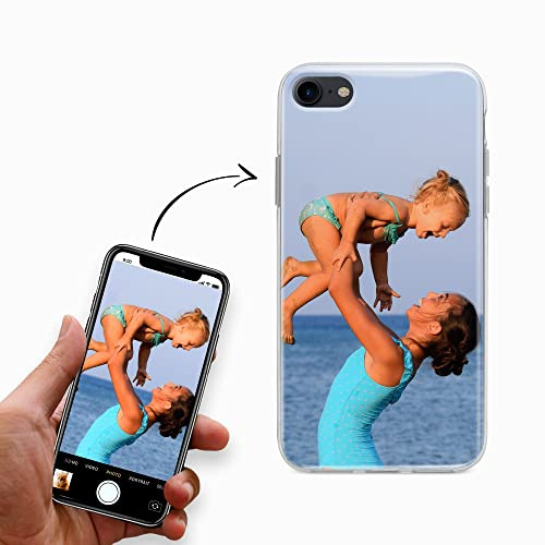 CoverHeld Handyhülle für iPhone SE 2020 Hülle aus Silikon selbst gestalten - selbst gestaltet/personalisiert - Deine Hülle Dein Design - Personalisieren Bedrucken mit eigenem Bild Motiv