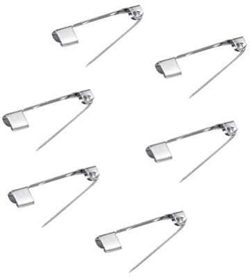 Ciieeo 50stücke Verschlussnadeln Für Handwerk Schmuck DIY Herstellung Mit Lochdesign Rücken Aus Metallmaterial Sicherheitsnadeln Sicherheitsbrosche Broschennadeln
