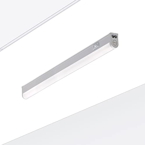 Oktaplex 2x Riga LED Unterbauleuchte Küche 54cm warmweiß | 810lm 3000K mit Schalter 9W Unterschrankleuchte Weiß 230V erweiterbar