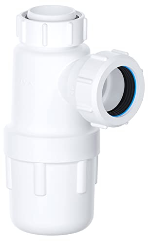 SPARES2GO Waste Bottle Trap 32mm 1-1/4 Basin Bidet Urinal Bathroom Kitchen Sink 75mm Seal