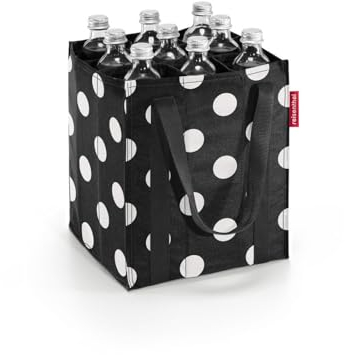 reisenthel bottlebag - 9 Fächer, einfaches Recycling der Flaschen, Tragegurte, Couleur:dots white