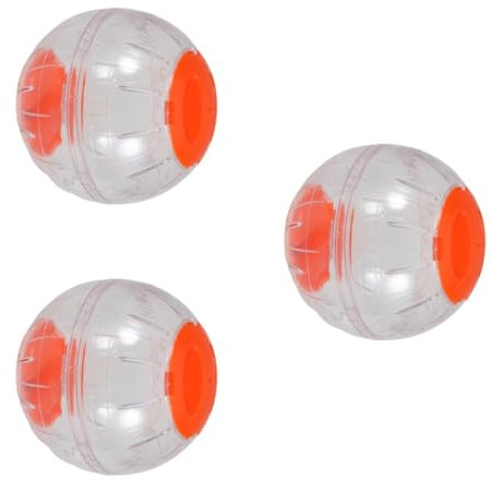 BESPORTBLE 3stücke Hamster Running Für Kleintiere Transparente Laufkugel Aus Plastik Fördert Gesunde Bewegung Und Spielspaß Für Hamster Zwerghamster Und Andere Kleine Haustiere Orange