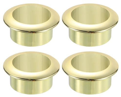 sourcing map 4 occhielli da scrivania in nylon da 30 mm, copertura per fori cavi in plastica, organizer per cavi per scrivania, armadio del computer, oro