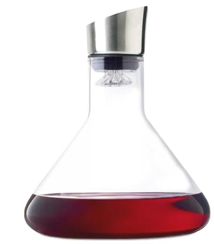 Carafe à vin Revella de 1500 ml | Carafe à vin rouge avec filtre en acier inoxydable, Carafe à vin rouge cristalline avec aérateur intégré, accessoires pour le vin