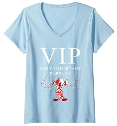 Damen VIP Pappnas Kölle Alaaf Konfetti Karneval Faschingumzug T-Shirt mit V-Ausschnitt