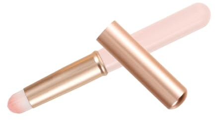 CALLARON Lippenbürste getönt Bürsten kosmetikpinsel makeup brushes Lippenstift Lippenstift Beauty Zubehör Tragbarer Lippenstiftpinsel Lippenpinsel für Lippenstift Faserwolle Rosa