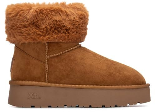 XTI - Botín Mujer Camel - Calzado Cómodo y Versátil - Moda casual - Modelo 14471903 (Talla 37)