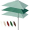 OPOLDBDMAC Parasol De Jardin Extérieur Demi-Parasol De Jardin À Hauteur Réglable Inclinable 1/2 Parasol D’ombrage Rectangulaire pour Balcon, Jardin, Cour, Porche, Mur(Dark Green)