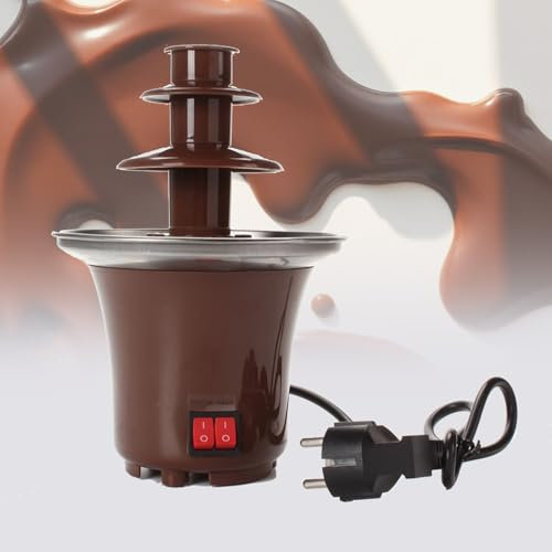 Chocolate Fountain Machine, Electric 3-Tier Melting Pot for Fondue, Ideal for Parties, Weddings, and Birthdays, Mini Chocolate Waterfall Set