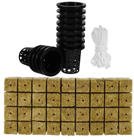 VICASKY Kit Hydroponique Complet avec Paniers de Culture et Coton Absorbant Pots sans Sol pour Germination et Culture de Légumes Fleurs et Plantes Intérieur