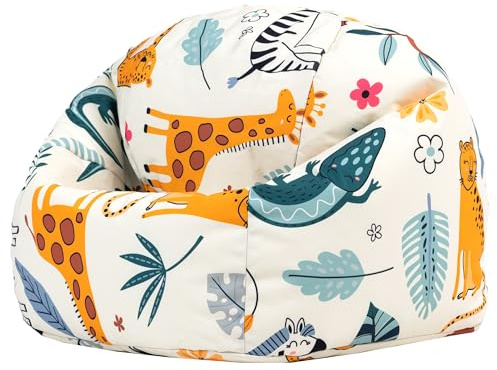 icon Safari Kids Bean Bag with Filling Included, Multicolour