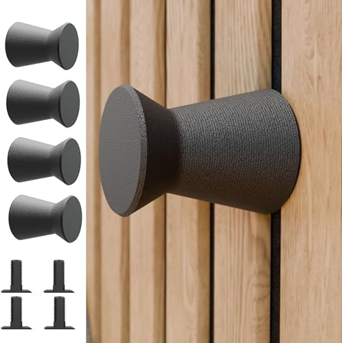 Shapes&Shades Garderobenhaken – für Akustikpaneele & Wandpaneele – Designer Haken rund geriffelt – Zubehör für Holzpaneele Wand – verfügbar als 4er oder 6er Set (4)