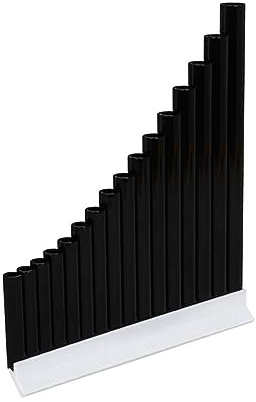 Supvox Professionelle 16 Rohr Panflöte in C-dur aus Abs Übungsinstrument für Handkoordination Traditionelles Musikinstrument für Anfänger und Kinder Schwarz
