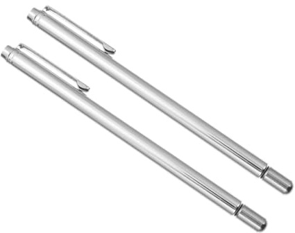 Toyvian 2 Pièces Tiges de Radiesthésie Télescopiques Acier Inoxydable Baguettes Sourcier Légères et Flexibles pour Détection Extérieure Outils Pratiques pour Camping et Activités Plein Air