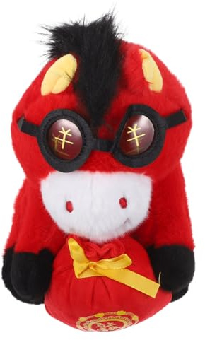BESPORTBLE Poupée Cheval du Zodiaque Chinois Mascotte du Nouvel an Chinois Peluche Cadeau pour Fête Printemps Décoration De Maison Ou Bureau