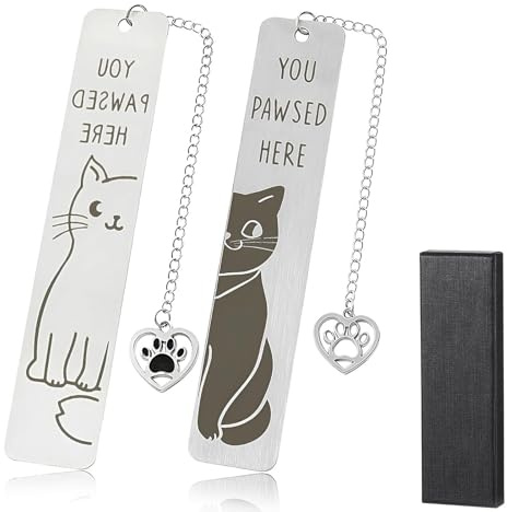 2 Stück Lesezeichen Katzen Damen Metall Lesezeichen für Buchliebhaber,Personalisierte Lesezeichen,Lesezeichens mädchen Lesezeichens Geschenk für Leseliebhaber Geschenk für Studenten Lehrer