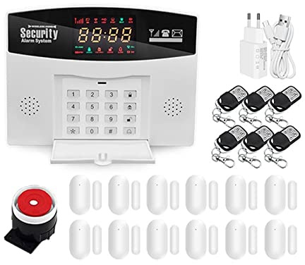 Alarmas para Casa, Wifi GSM Sistema de alarma Tuya Smart Home Security Alarma 4 Control de la aplicación de host inalámbrica(I)