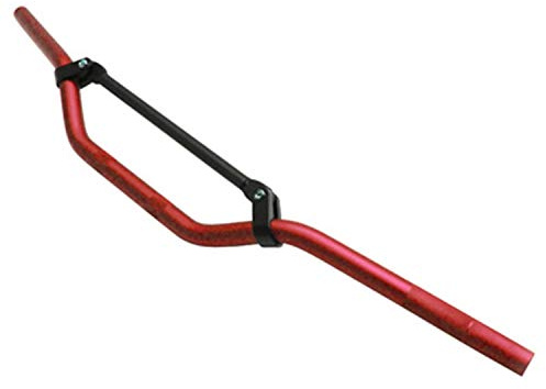 GUIDON 50 A BOITE REPLAY CROSS ALU DIAM 22,2mm L810mm H105mm ROUGE AVEC BARRE DE RENFORT
