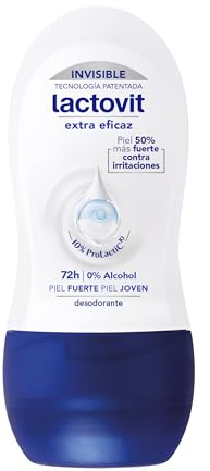 Lactovit Desodorante Roll on Extra Eficaz Protección Inteligente, Anti-Irritaciones y 48H de Eficacia, 50 Mililitros, El ambalaje puede variar