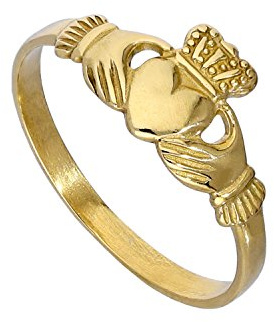 jewellerybox 9ct Gold Childrens Claddagh Ring Size D