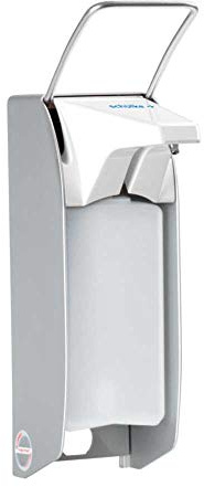 Schülke Desinfektionsmittelspender Präparatespender KHK, Edelstahlpumpe, kurzer Armhebel, 1000 ml