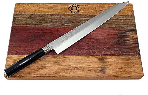 Kai, Shun Pro SHO VG-0006, Yanagiba, coltello da pesce ultra affilato, 27 cm + tagliere realizzato a mano in legno 30 x 18 cm -