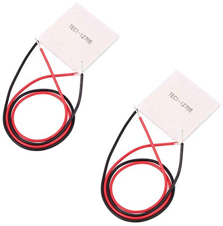 Hailege 2 pcs TEC1-12706 Halbleiterkühlung Tabletten TEC1-12706 12V 6A Kühlkörper Thermoelektrischer Kühler Kühlung Peltier Platte Modul 40x40MM