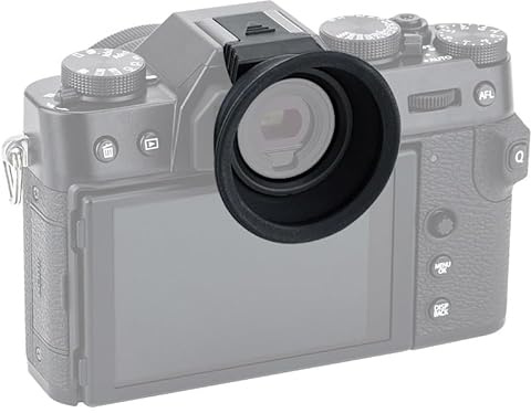 Große Augenmuschel Silikon für Fuji X-T30-Serie Am Blitzschuh Befestigt | Verlängerungsokular für Fuji X-T30III X-T30II X-T30 X-T20 X-T10, Blendet streulicht im sucher aus, Bequem für außenaufnahmen