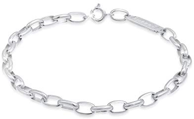 Kuzzoi Buddha Silber-Armband für Herren Gliederarmband handgefertigt aus 925 Sterling Silber poliert Herrenarmband (8 mm) mit Federring (8 g), Länge 21 cm