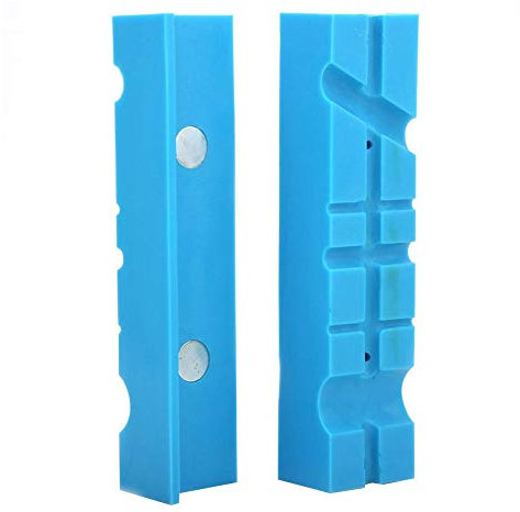 Ganasce per morsa, 2 pezzi Morsa banco Cuscinetto per ganasce Morsa magnetica multi-scanalatura Protezioni per ganasce morbide Cuscinetti per morsa Accessori per ingegneria/Armaiolo/Falegnameria