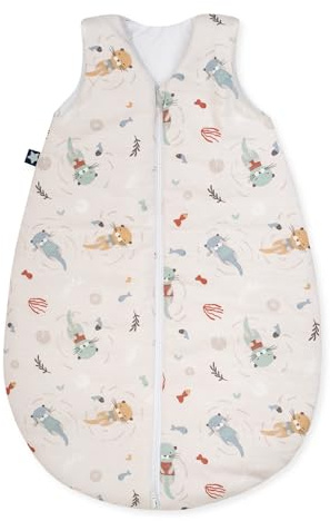 Julius Zöllner Baby året runt-sovsäck i jersey bomull, standard 100 av Oeko-Tex, tillverkad i Tyskland, storlek 74, Little Otti