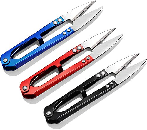 Confezione da 3 forbici per potatura bonsai, mini cesoie da 10,4 cm per germogli e foglie, piccole cesoie per filati, fili, cucito, fai da te e lavori in giardino