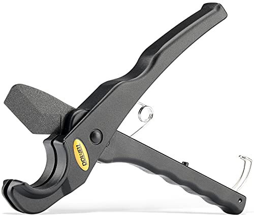 DOWELL PVC-Rohrschneider Federantrieb Rohr- und Schlauchschneider Schneidwerkzeug Teflonklinge für Pex PVC PPR Kunststoffrohr (0-32mm)