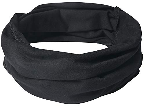 Miobo Kinder Baumwolle Loopschal Schlauchschal Rundschal Halstuch Schwarz-L