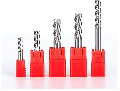 XYXXBB HRC55 Schaftfräser Holzbearbeitungswerkzeuge gerade Nuten CNC-Hartmetall Aluminium Kupfer Holzfräser Fräswerkzeuge Fräswerkzeuge (Cutting Edge Diameter : 6X6DX100L 3F, Dimensions : 20pcs)