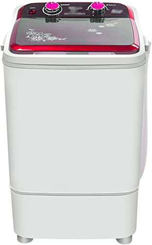 Petite Machine à Laver Semi-Automatique à Baril Unique, capacité de 7 kg avec Fonction de minuterie, Conception compacte Portable pour Chambre, Balcon, Salle de Bain et Autres espaces,B