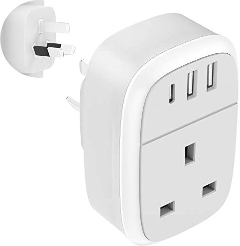 UK to Australia Plug Adapter, Australian China Travel Adaptor 32W USB C Fast Charger for New Zealand, 4 in 1 USBC AU Outlet for Phone Android Samsung, Type C Plug for Fiji Argentina AUS NZ (Type I)