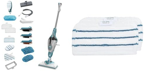 BLACK+DECKER Balai Vapeur avec Nettoyeur à Main - 1600W - BHSM1615DAM-QS - Lot de 2 Patins Multi Surfaces - FSMP20-XJ