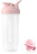 Bottiglie di Proteina Shaker Sport Protein Mixes Cup 700ml/24oz Bottiglia d'acqua con Frusta Palla di Miscelazione Coperchio a Prova di perdite Allenamenti Shaker per Fitness Palestra Milkshake (Rosa)