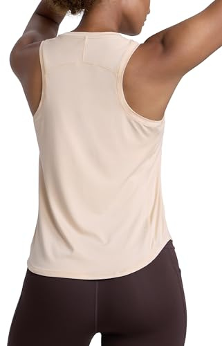 CRZ YOGA Damen Sport Tank Top Racerback Ärmelloses Yoga Oberteile Sommer Fitness Tops Gym Leichte Sporttop Weißer Opal 40