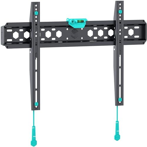 ONKRON Fixed TV Wall Bracket for 43-85 Inch Screen up to 68,2 kg, Slim Mount for Television VESA 75x75-600x400 mm, Low Profile TV Bracket, Universal Television Wall Mount, Ultra Thin Black FM6-B