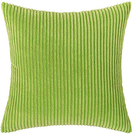 Whakano 2er Set Kordsamt Kissenbezug,Kissenhüllen Dekorative Sofakissen | Dekokissen Weicher Zierkissenbezug Wohnzimmer Sofa Schlafzimmer Boho Dekor,Couchkissen Zierkissenbezug,Apfelgrün,40 x 40cm