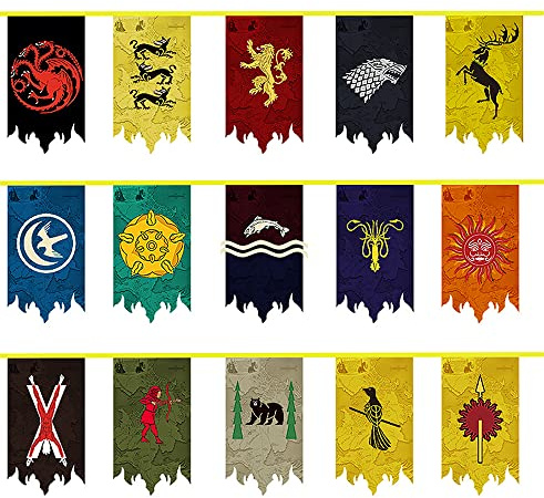game thrones flagge - game thrones Stark Targaryen Lannister Haus flagge 22X14CM 15pcs