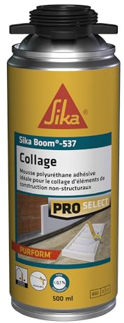 SIKA Boom-537 - Espuma expansiva para elementos de construcción (espuma de poliuretano adhesiva), color blanco